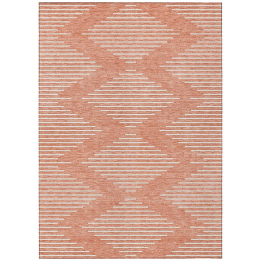 LOOMLAN Rugs Velina Salmon Washable Indoor-Outdoor Rug