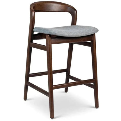 Urbia Velma White Boucle Fabric Barstool