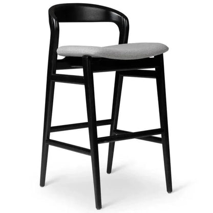 Urbia Velma White Boucle Fabric Barstool