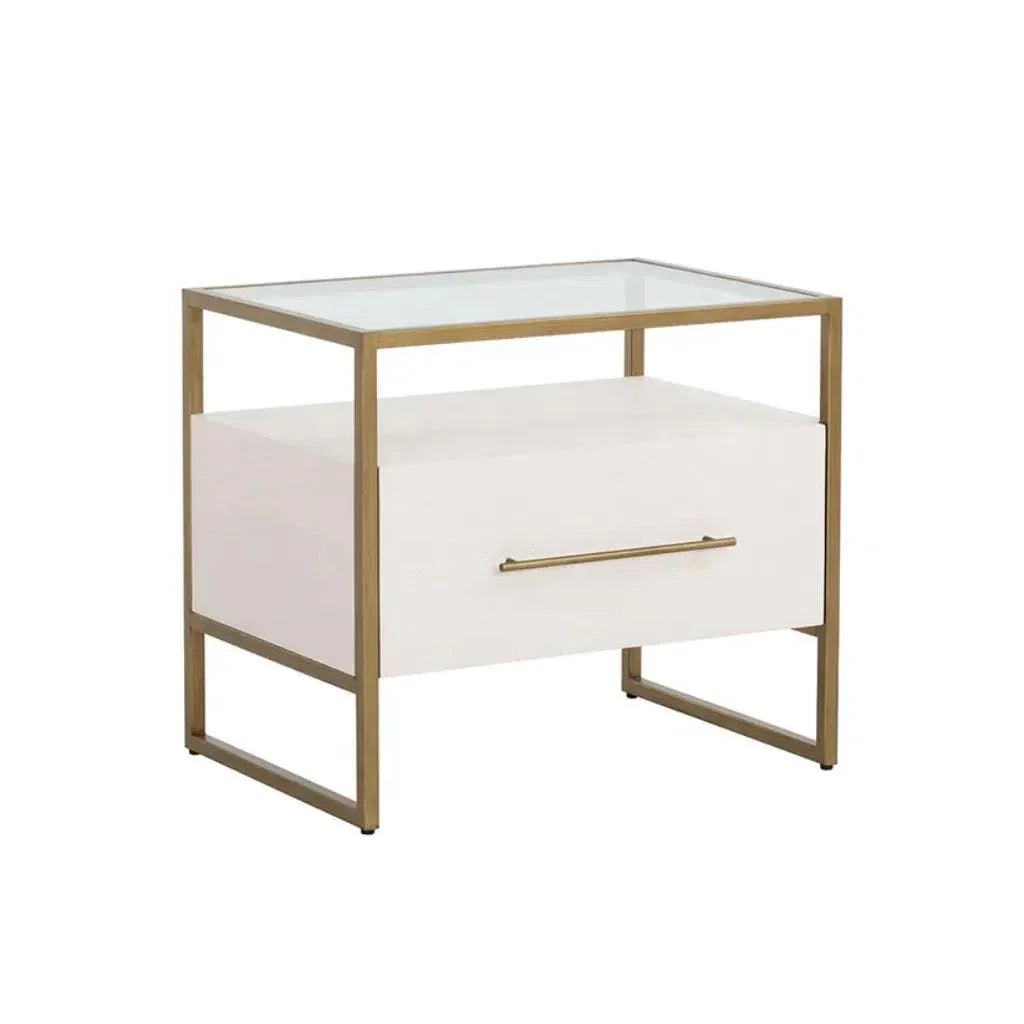 SUNPAN Venice Leather Nightstand