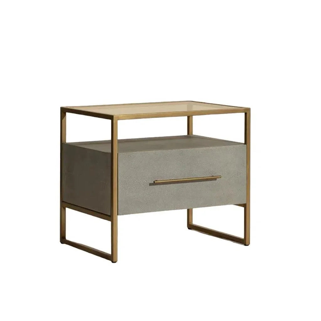 SUNPAN Venice Leather Nightstand
