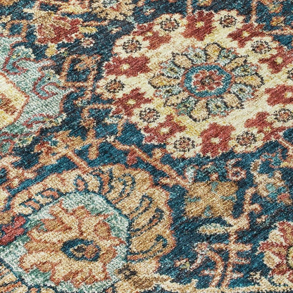 LOOMLAN Rugs Verona Blue Washable Indoor-Outdoor Rug