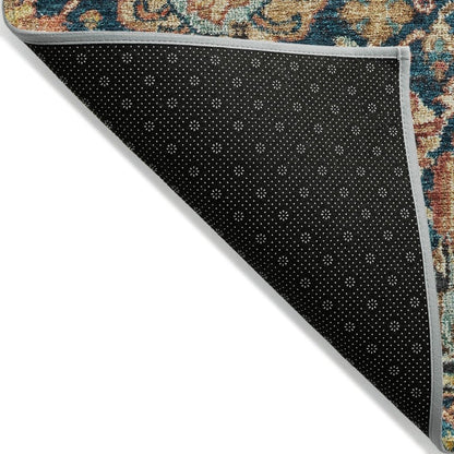 LOOMLAN Rugs Verona Blue Washable Indoor-Outdoor Rug