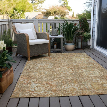 LOOMLAN Rugs Verona Brown Washable Indoor-Outdoor Rug