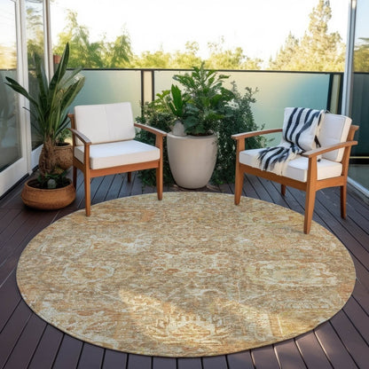LOOMLAN Rugs Verona Brown Washable Indoor-Outdoor Rug