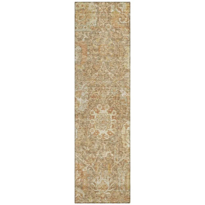 LOOMLAN Rugs Verona Brown Washable Indoor-Outdoor Rug
