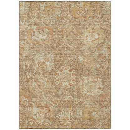 LOOMLAN Rugs Verona Brown Washable Indoor-Outdoor Rug