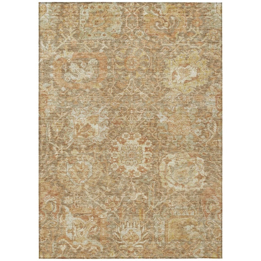 LOOMLAN Rugs Verona Brown Washable Indoor-Outdoor Rug