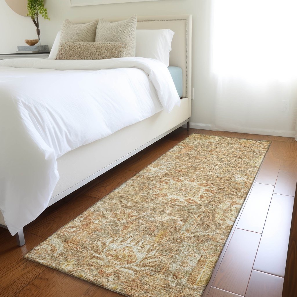 LOOMLAN Rugs Verona Brown Washable Indoor-Outdoor Rug