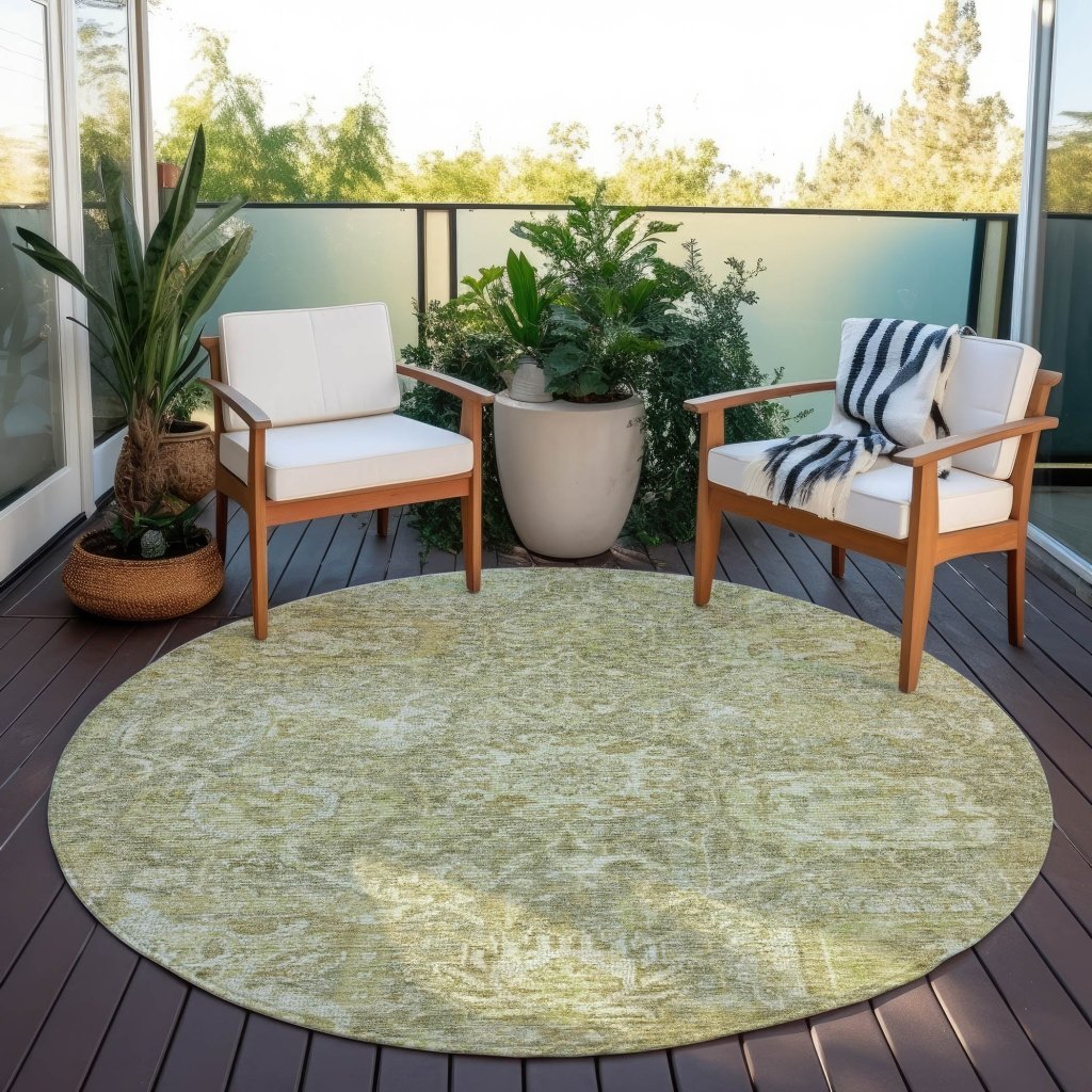 LOOMLAN Rugs Verona Green Washable Indoor-Outdoor Rug