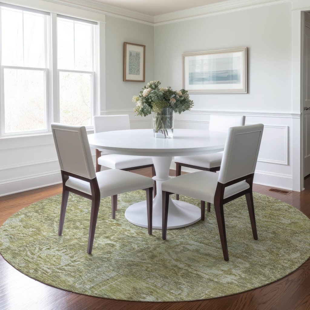 LOOMLAN Rugs Verona Green Washable Indoor-Outdoor Rug