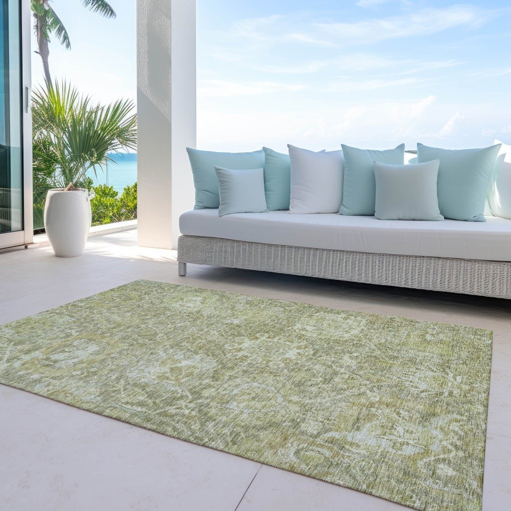 LOOMLAN Rugs Verona Green Washable Indoor-Outdoor Rug