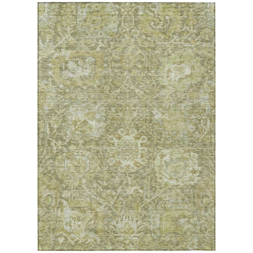 LOOMLAN Rugs Verona Green Washable Indoor-Outdoor Rug