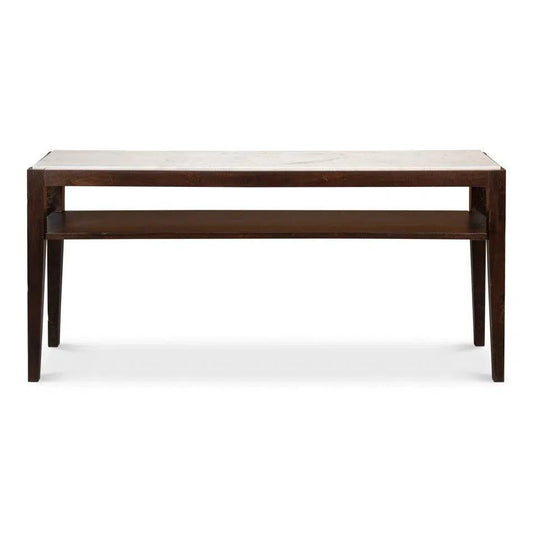 Sarreid Versatilis Console Table Shelf White Marble