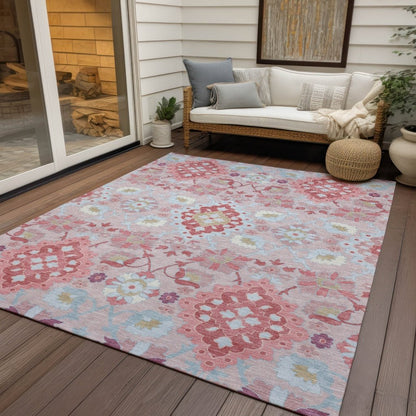 LOOMLAN Rugs Vespera Blush Washable Indoor-Outdoor Rug