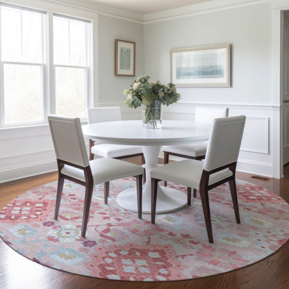 LOOMLAN Rugs Vespera Blush Washable Indoor-Outdoor Rug