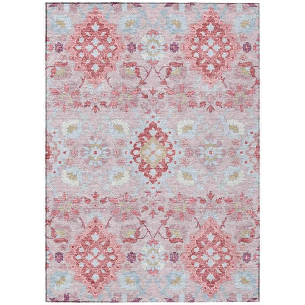 LOOMLAN Rugs Vespera Blush Washable Indoor-Outdoor Rug