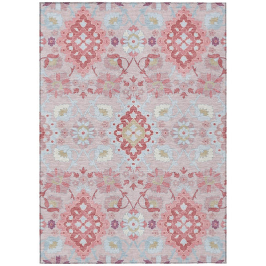 LOOMLAN Rugs Vespera Blush Washable Indoor-Outdoor Rug