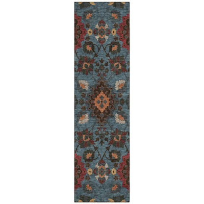 LOOMLAN Rugs Vespera Denim Washable Indoor-Outdoor Rug