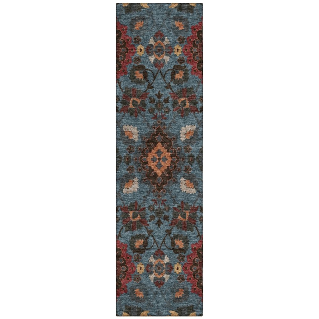 LOOMLAN Rugs Vespera Denim Washable Indoor-Outdoor Rug