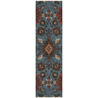 LOOMLAN Rugs Vespera Denim Washable Indoor-Outdoor Rug