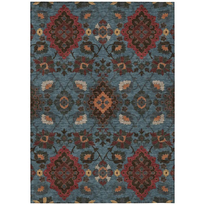 LOOMLAN Rugs Vespera Denim Washable Indoor-Outdoor Rug