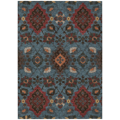 LOOMLAN Rugs Vespera Denim Washable Indoor-Outdoor Rug
