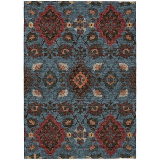 LOOMLAN Rugs Vespera Denim Washable Indoor-Outdoor Rug