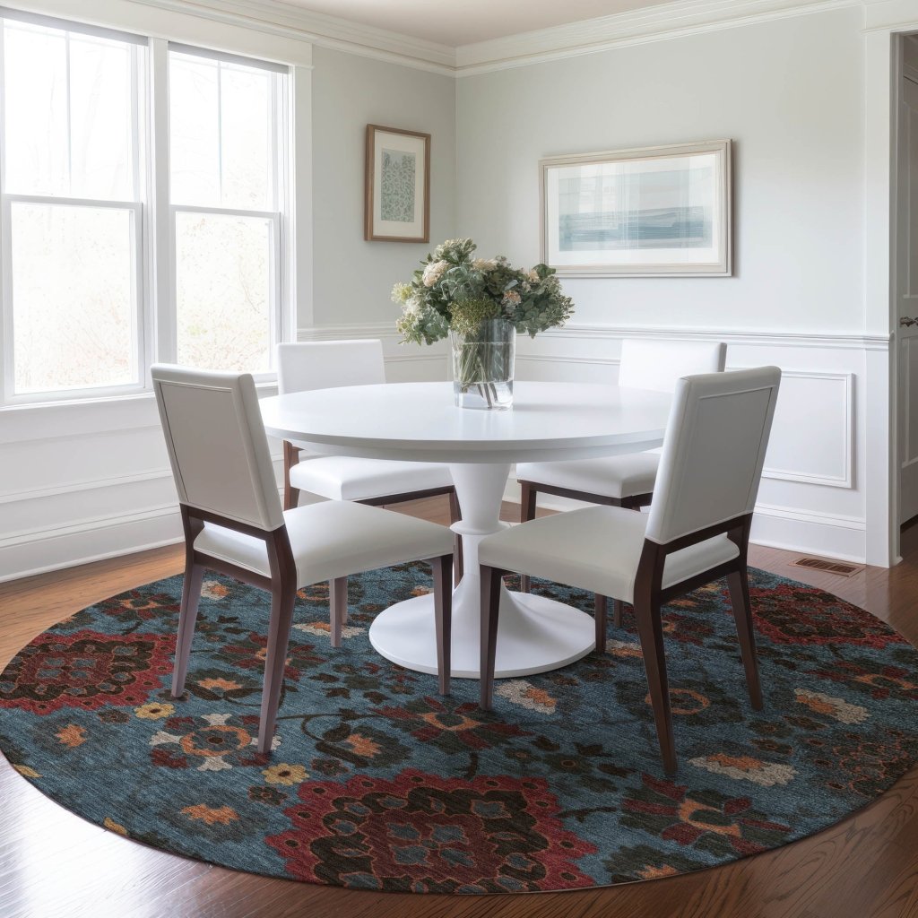 LOOMLAN Rugs Vespera Denim Washable Indoor-Outdoor Rug