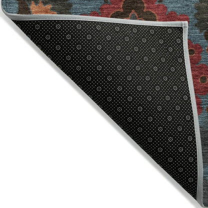 LOOMLAN Rugs Vespera Denim Washable Indoor-Outdoor Rug