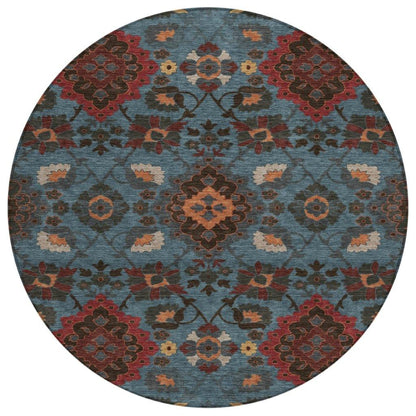 LOOMLAN Rugs Vespera Denim Washable Indoor-Outdoor Rug