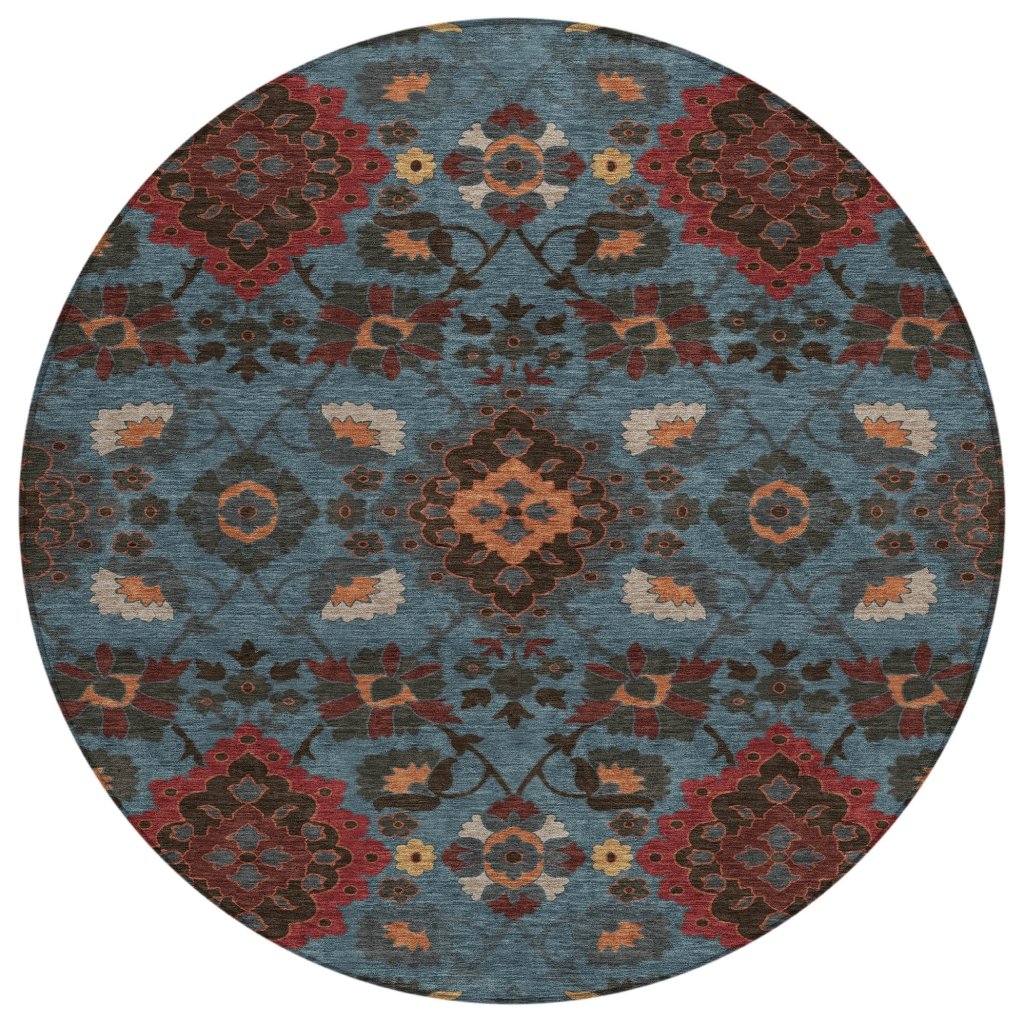 LOOMLAN Rugs Vespera Denim Washable Indoor-Outdoor Rug