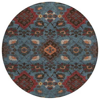 LOOMLAN Rugs Vespera Denim Washable Indoor-Outdoor Rug