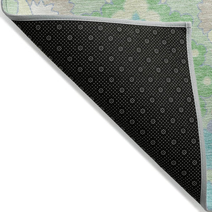 LOOMLAN Rugs Vespera Green Washable Indoor-Outdoor Rug