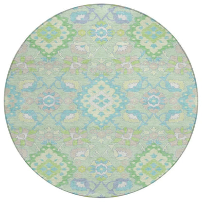 LOOMLAN Rugs Vespera Green Washable Indoor-Outdoor Rug