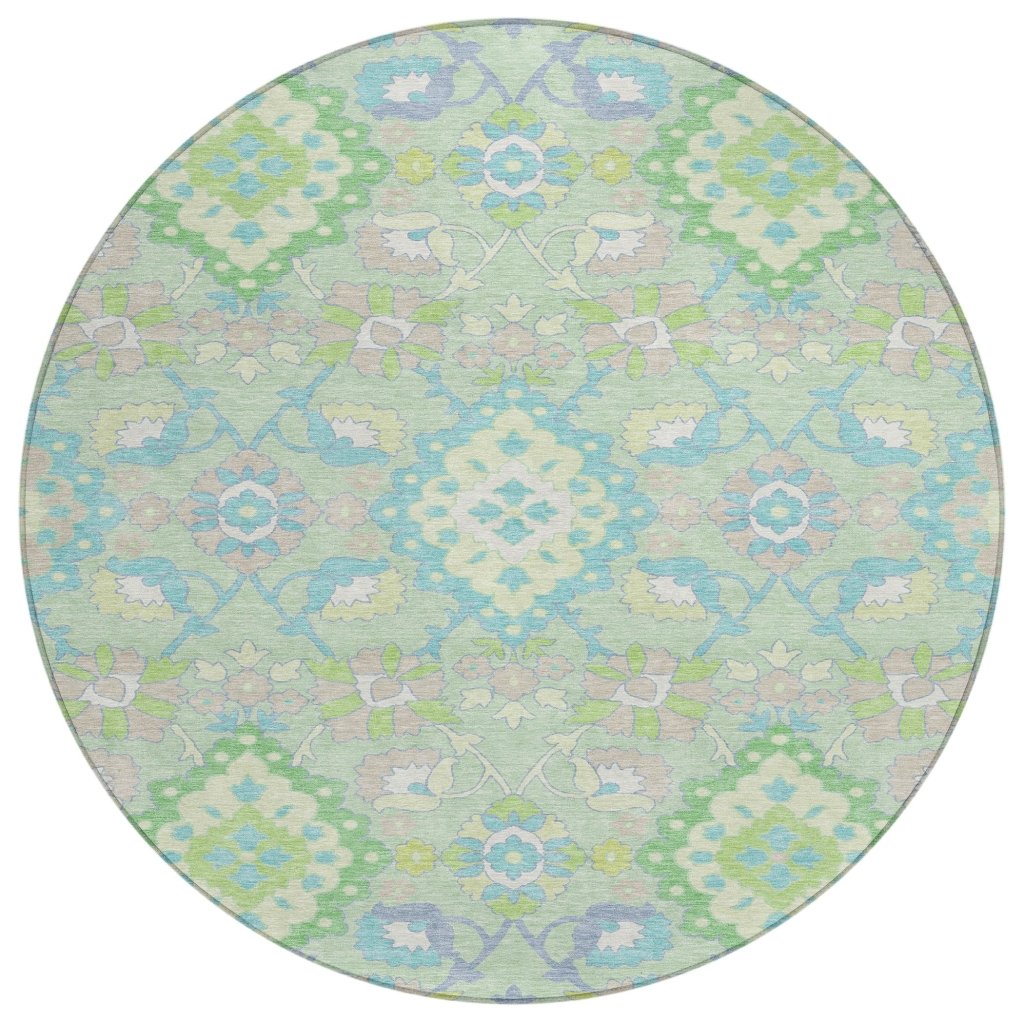 LOOMLAN Rugs Vespera Green Washable Indoor-Outdoor Rug