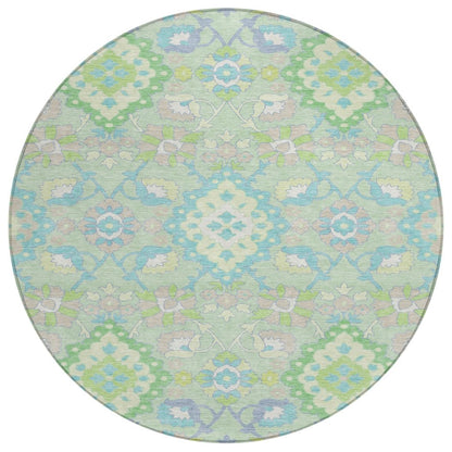LOOMLAN Rugs Vespera Green Washable Indoor-Outdoor Rug