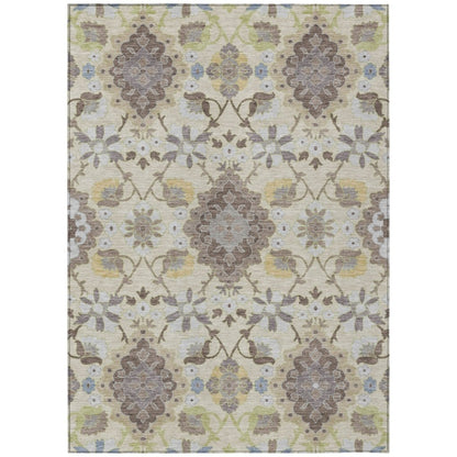LOOMLAN Rugs Vespera Ivory Washable Indoor-Outdoor Rug