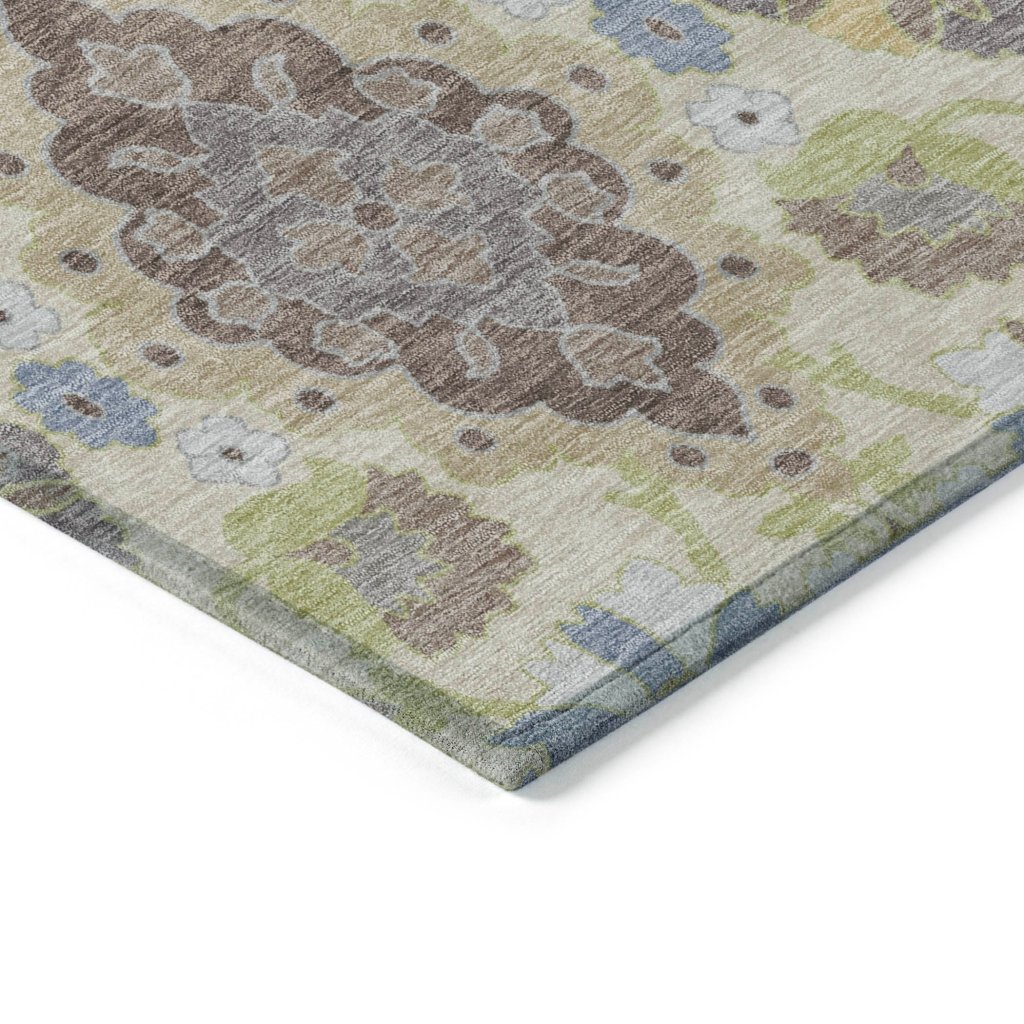 LOOMLAN Rugs Vespera Ivory Washable Indoor-Outdoor Rug