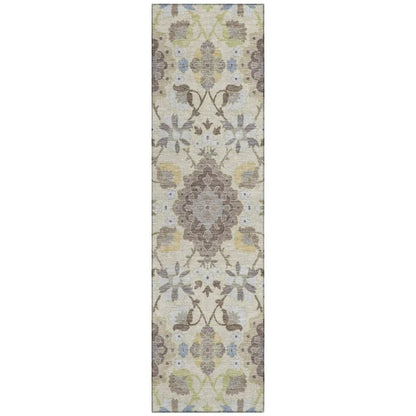 LOOMLAN Rugs Vespera Ivory Washable Indoor-Outdoor Rug