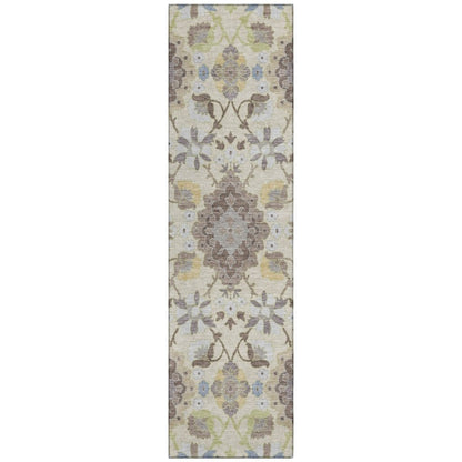 LOOMLAN Rugs Vespera Ivory Washable Indoor-Outdoor Rug