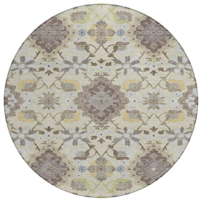 LOOMLAN Rugs Vespera Ivory Washable Indoor-Outdoor Rug