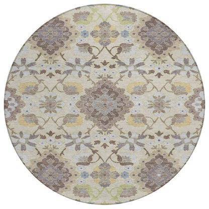 LOOMLAN Rugs Vespera Ivory Washable Indoor-Outdoor Rug