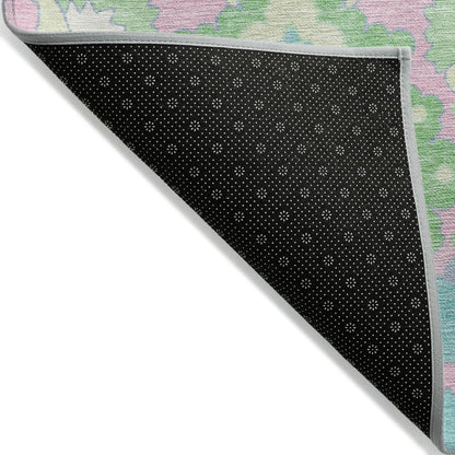 LOOMLAN Rugs Vespera Pink Washable Indoor-Outdoor Rug