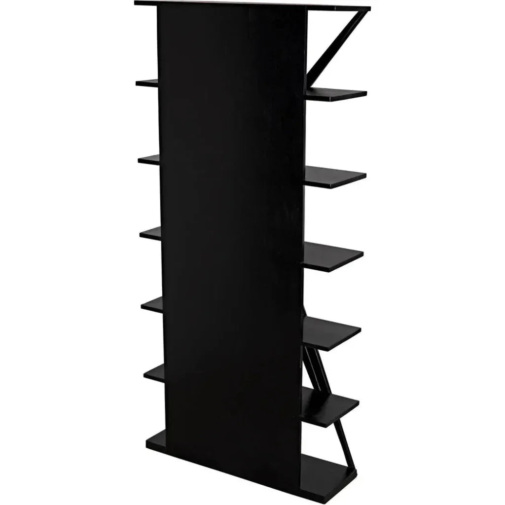 Noir Vetra Teak Wood Bookcase