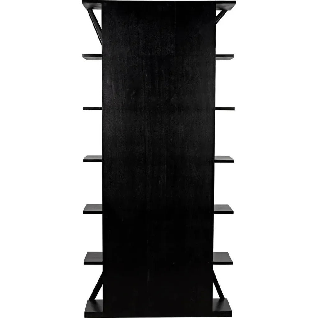 Noir Vetra Teak Wood Bookcase
