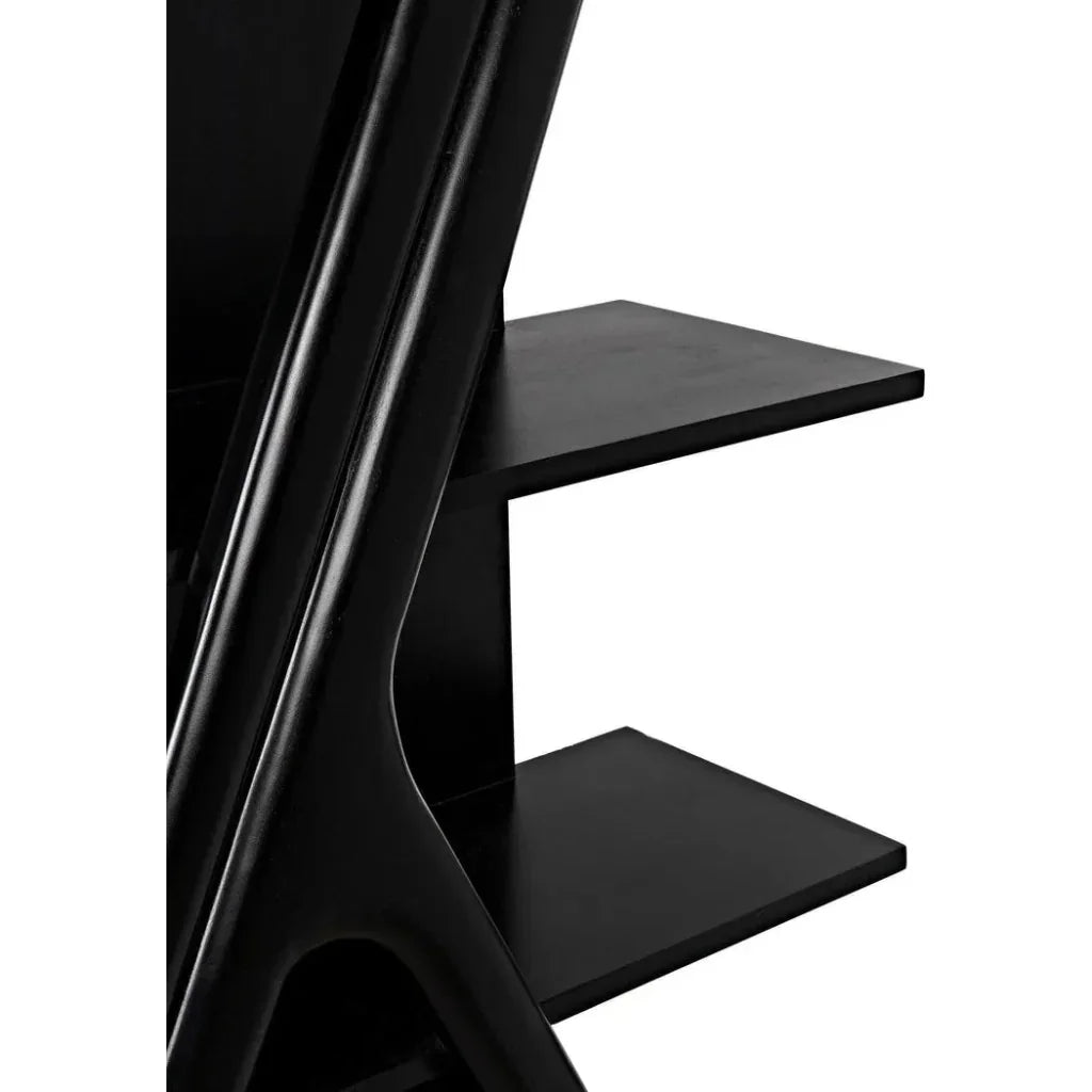 Noir Vetra Teak Wood Bookcase