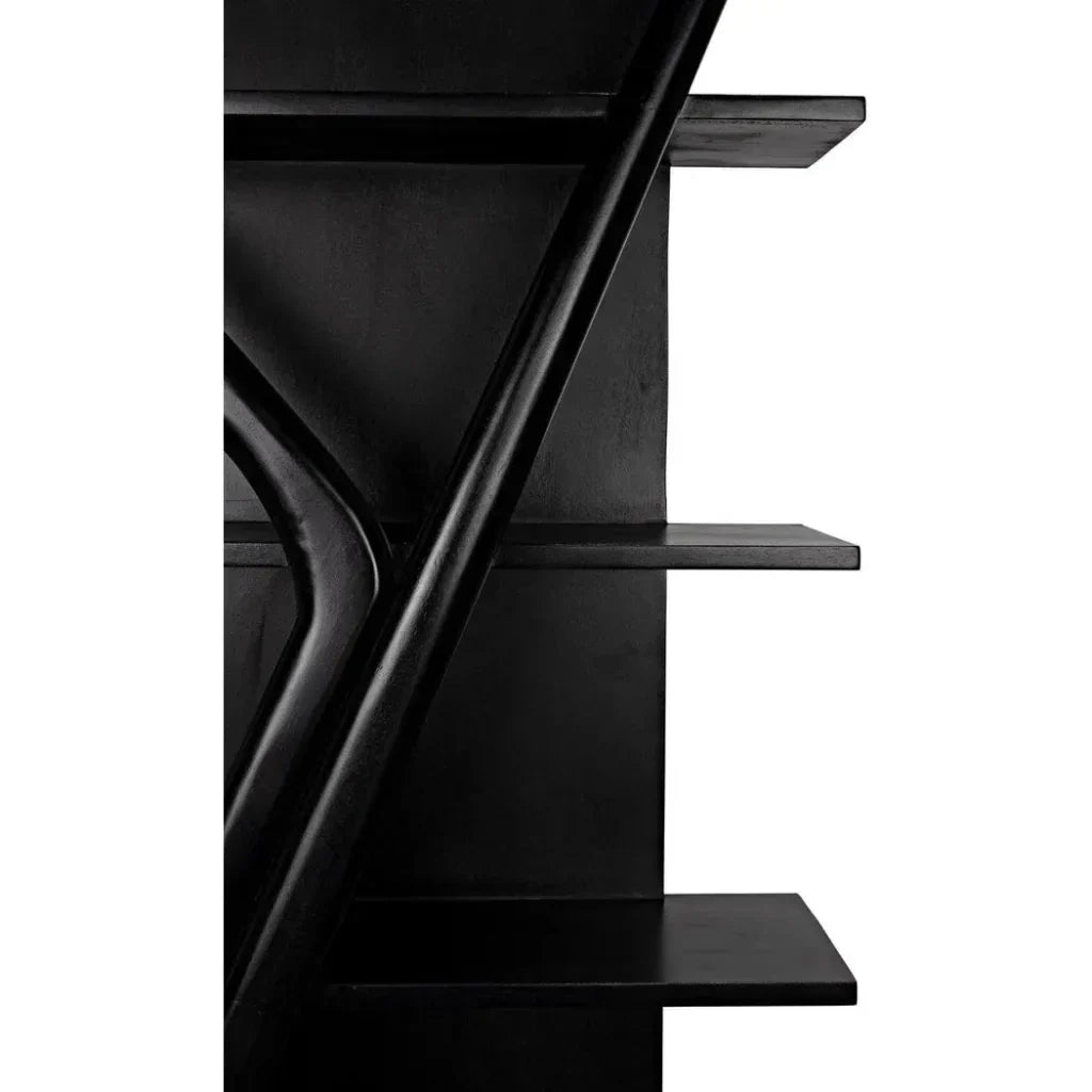Noir Vetra Teak Wood Bookcase