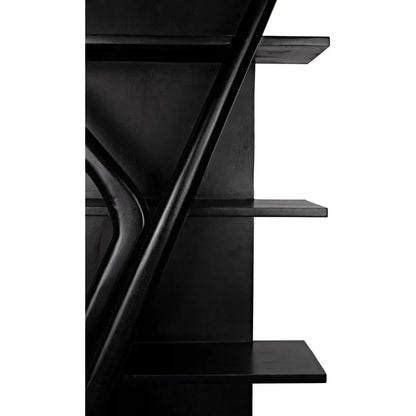 Noir Vetra Teak Wood Bookcase