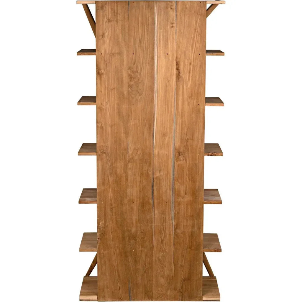 Noir Vetra Teak Wood Bookcase